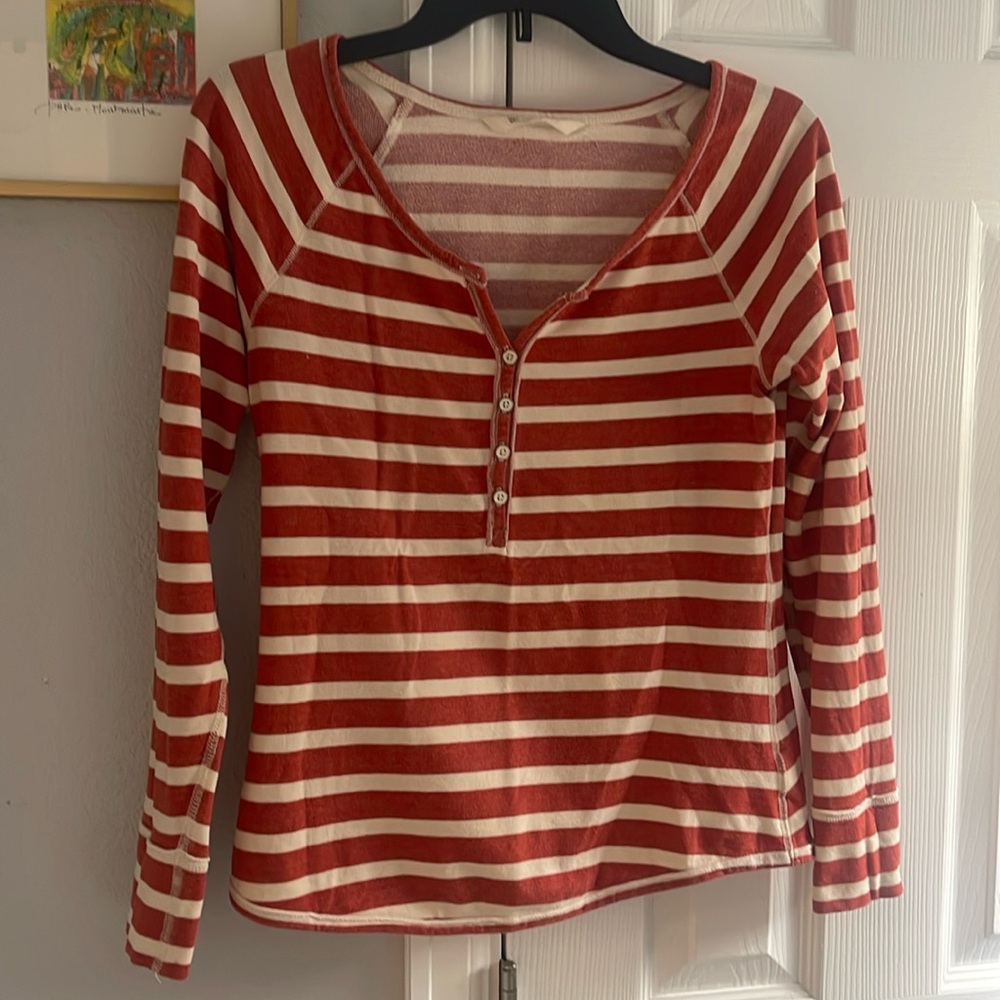 Old Navy Orange Striped Top